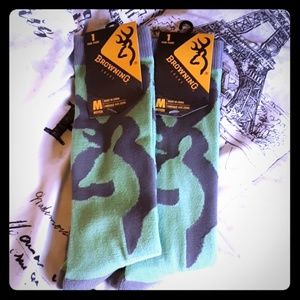 2 Pair Browning womens buckmark socks in m 6-10.